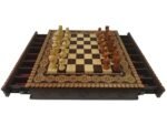 Wooden Chess set with 2 Drawers, Decorated with beads + pieces "Elegant Classic" - Image 6