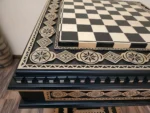 Wooden Chess set “Bright Victory”: with 2 Drawers, Decorated with beads + pieces "Battle of Thrones" - Image 4