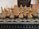Wooden Chess set “Bright Victory”: with 2 Drawers, Decorated with beads + pieces "Battle of Thrones" - Image 6