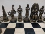 Wooden Chess set “Bright Victory”: with 2 Drawers, Decorated with beads + pieces "Battle of Thrones"+ "Knights" - Image 10