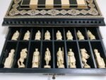 Wooden Chess set “Bright Victory”: with 2 Drawers, Decorated with beads + pieces "Battle of Thrones"+ "Knights" - Image 8