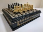 Wooden Chess set “Bright Victory”: with 2 Drawers, Decorated with beads + pieces "Elegant Classic" - Image 4