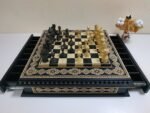 Wooden Chess set “Bright Victory”: with 2 Drawers, Decorated with beads + pieces "Elegant Classic" - Image 7