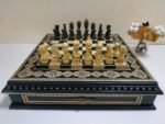 Wooden Chess set “Bright Victory”: with 2 Drawers, Decorated with beads + pieces "Elegant Classic" - Image 6
