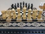 Wooden Chess set “Bright Victory”: with 2 Drawers, Decorated with beads + pieces "Elegant Classic" - Image 5
