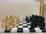 Classic Chess set: Glossy Chess Board "Black & White" + pieces "Knights" - Image 9