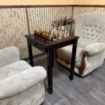 Wooden Chess set: Classic Chess Table with Drawers + glossy chess pieces "Elite" - Image 11