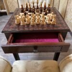 Wooden Chess set: Classic Chess Table with Drawers + glossy chess pieces "Elite" - Image 7