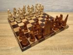 Magnetic Chess set: Glossy chess board + magnetic pieces "Battle of Thrones"+"Knights" - Image 3