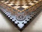 Hand-carved Wooden Chess board, Ombre color - Image 3
