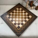 Hand-carved Wooden Chess board, Ombre color - Handmade