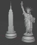 Custom order for Aurora. Wooden Chess Board "Bright Art" with Storage + chess pieces New York city buildings