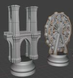 Custom order for Aurora. Wooden Chess Board "Bright Art" with Storage + chess pieces New York city buildings - Image 5