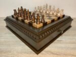 Chess set: Multifunctional Chess Board with 2 Drawers + pieces "Staunton" - Image 4