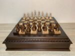 Chess set: Multifunctional Chess Board with 2 Drawers + pieces "Staunton" - Image 6