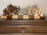 Chess set: Multifunctional Chess Board with 2 Drawers + pieces "Staunton" - Image 7