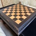 Wooden Chess Board "Old Luxury" black patina, vintage style - Image 2