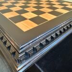 Wooden Chess Board "Old Luxury" black patina, vintage style - Image 3