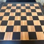 Wooden Chess Board "Old Luxury" black patina, vintage style - Image 6