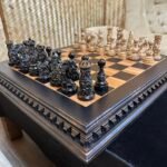 Wooden Chess pieces "Royal Filigree" vintage style - Image 6