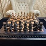 Vintage Chess set: Chess board "Old Luxury" + chess pieces "Royal Filigree" slavic style - Image 6