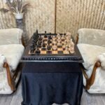 Vintage Chess set: Chess board "Old Luxury" + chess pieces "Royal Filigree" slavic style - Image 9