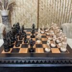 Chess set: Chess board "Old Luxury" + chess pieces "Cossacks", vintage style - Image 7