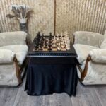 Chess set: Chess board "Old Luxury" + chess pieces "Cossacks", vintage style - Image 8