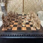 Chess set: Chess board "Old Luxury" + chess pieces "Warriors of Sparta", vintage style - Image 4