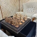 Chess set: Chess board "Old Luxury" + chess pieces "Warriors of Sparta", vintage style - Image 2