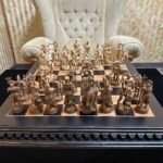 Chess set: Chess board "Old Luxury" + chess pieces "Warriors of Sparta", vintage style - Image 5