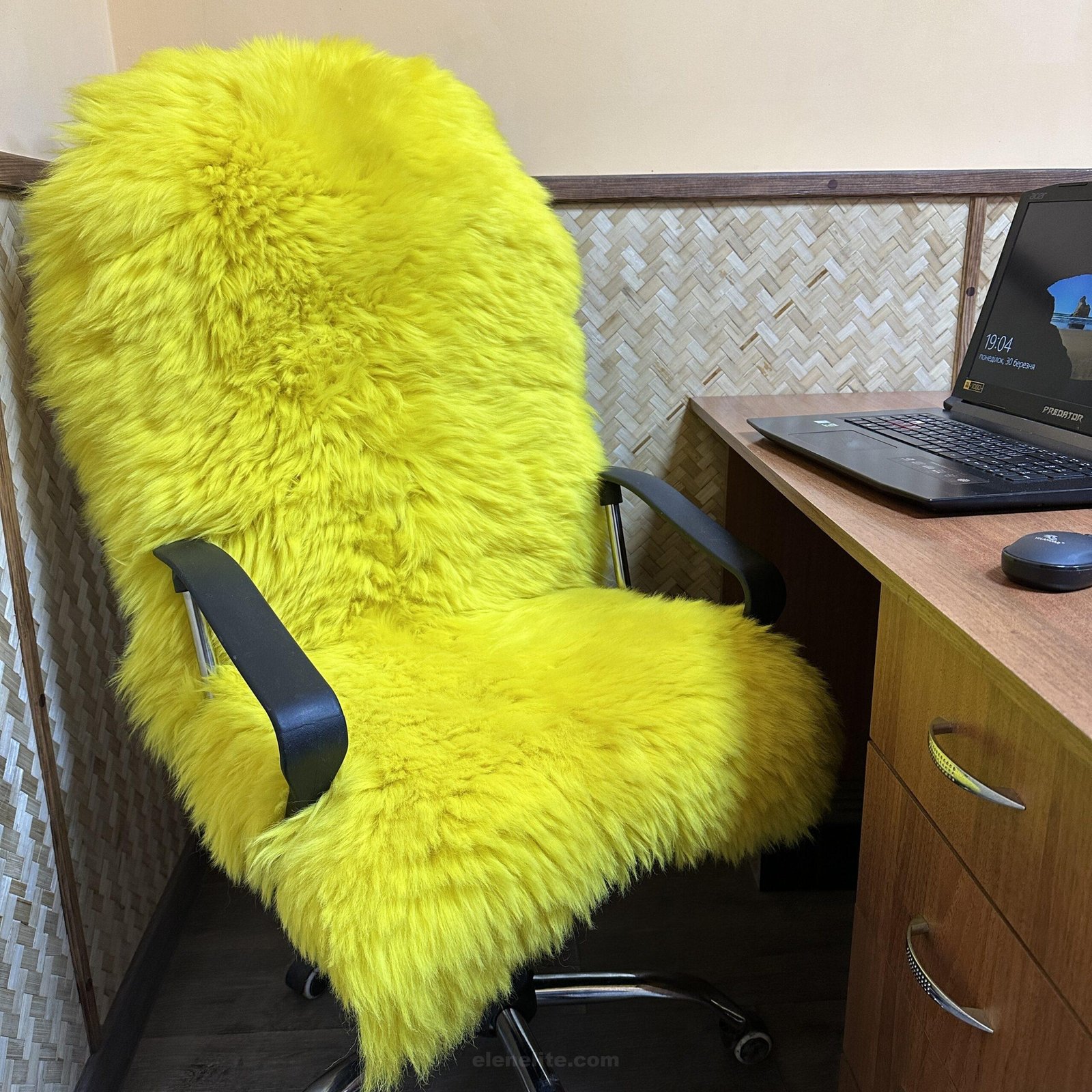 IMG_9796 Sheepskin Handmade Chair Cover for Office & Home, All colors - Image 1