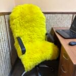 Sheepskin Handmade Chair Cover for Office & Home, All colors - Image 3