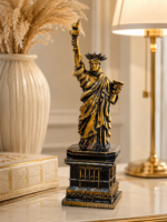 Wooden Statue of Liberty, Custom Lady Liberty Ash Wood Sculpture - Image 2