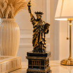 Wooden Statue of Liberty, Custom Lady Liberty Ash Wood Sculpture