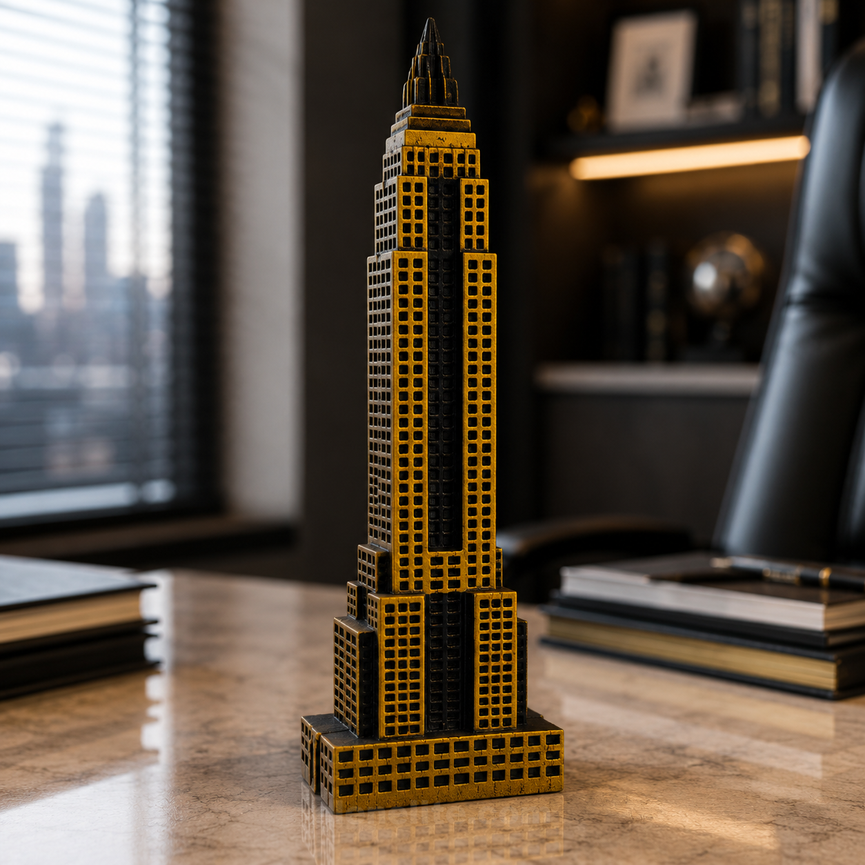 ChatGPT Image 8 июл. 2026 г., 16_59_25 Handmade Wooden Empire State Building Statue, Art Deco New York Architecture - Image 1