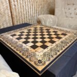 Wooden Chess board “Waves of Aspiration” Handmade and Crafted (In Stock)