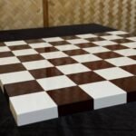 Wooden Glossy Chess Board, Cherry & White, Ash Wood, Handmade - Image 8