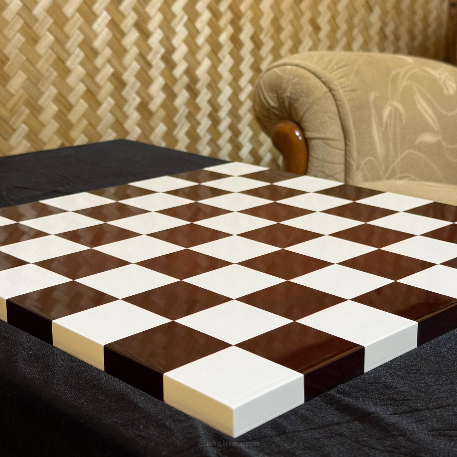 photo_2026-07-06_20-19-10 Wooden Glossy Chess Board, Cherry & White, Ash Wood, Handmade - Image 1