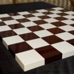 Wooden Glossy Chess Board, Cherry & White, Ash Wood, Handmade - Image 4