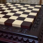 Wooden Chess Board, Classic Leaf Design Handmade, Ash Wood (In Stock) - Image 9