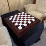 Wooden Chess Board "Leaves" Super Glossy, Carved, Handmade (In Stock) - Image 6