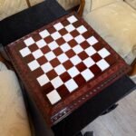 Wooden Chess Board "Leaves" Super Glossy, Carved, Handmade (In Stock) - Image 9