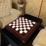 Wooden Chess Board "Leaves" Super Glossy, Carved, Handmade (In Stock) - Image 10