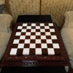 Wooden Chess Board "Leaves" Super Glossy, Carved, Handmade (In Stock) - Image 7