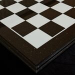Wooden Chess board "Galaxy", Black & White, High gloss, Silver splashes (In Stock) - Image 3