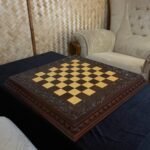 Wooden Chess board “Waves of Aspiration” (In Stock)