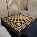 Wooden Chess Board "Bright Art" Decorated with beads (In Stock)