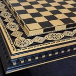 Wooden Chess Board "Bright Art" Decorated with beads (In Stock) - Image 3