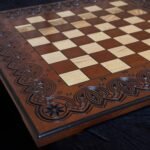 Chess board “Waves of Aspiration” light brown (In Stock) - Image 4